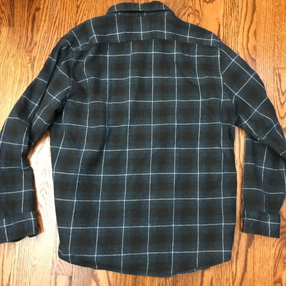 SOLD Grayers Flannel Shirt High Quality Mens L Blue White Plaid Heavyweight - Picture 2 of 8